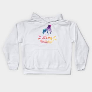 Cute Unicorn Birthday Party Outfit Adult Kids Gift Kids Hoodie